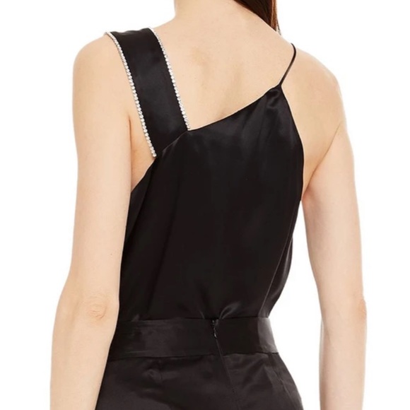 Michelle Mason silk asymmetrical crystal cami - Picture 2 of 11